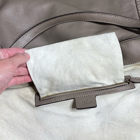 Gucci Soho Interlocking GG Tote Bag Leather Handbag - Picture 9 of 14